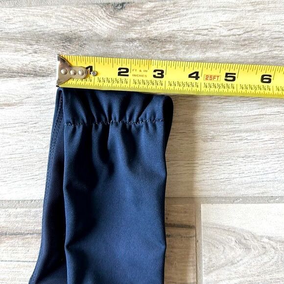 NWT Free People Suns Out Cami Blue Navy Cropped Tank Crisscross Scalloped Hem - Picture 7 of 12